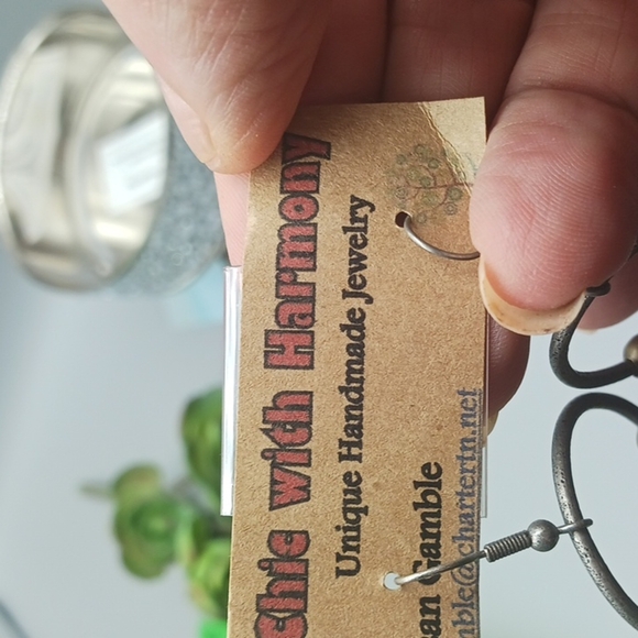 Gold and Silver Handmade Earrings - Picture 5 of 7